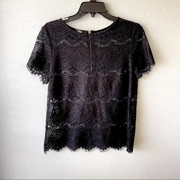 Alfani Black Lace Blouse - Picture 1 of 6